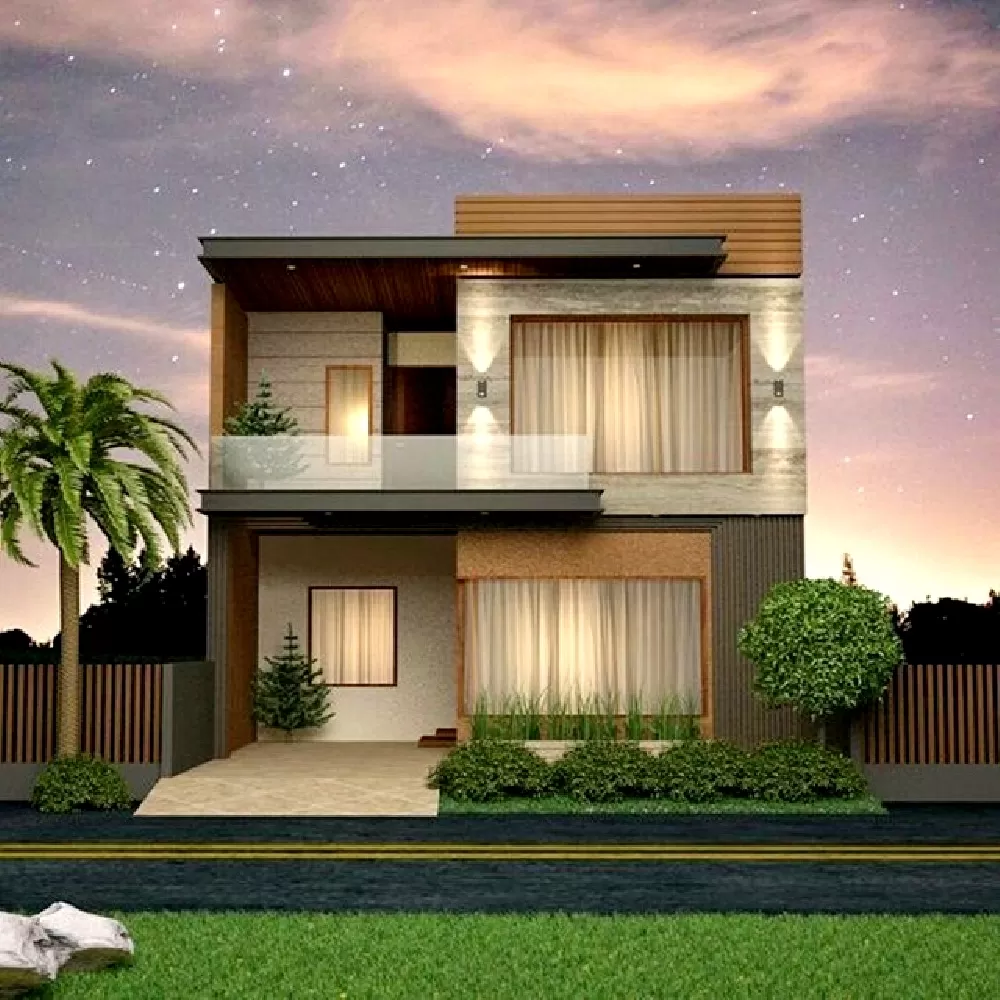Thiết kế nhà 2 tầng có sân vườn