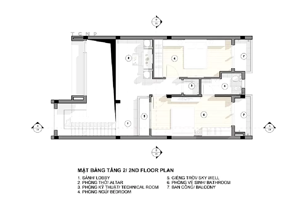 Mặt bằng tầng 2