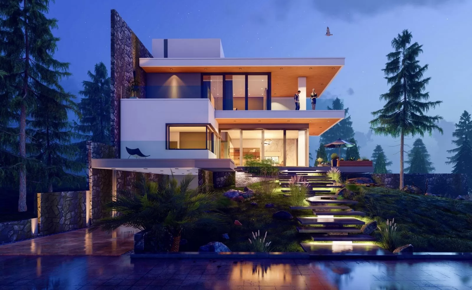 Biệt thự nghỉ dưỡng 3 tầng kiến trúc không gian mở có tầng hầm