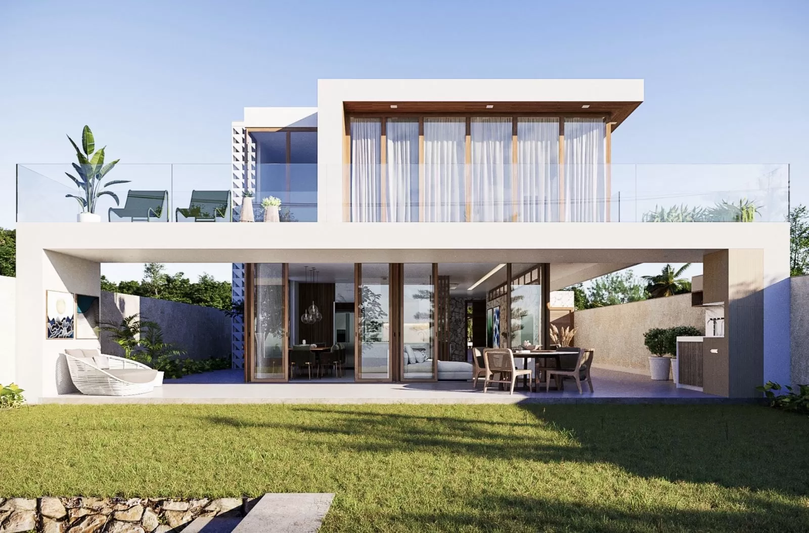 Thiết kế biệt thự vườn 2 tầng hiện đại 100m2 theo hướng không gian mở