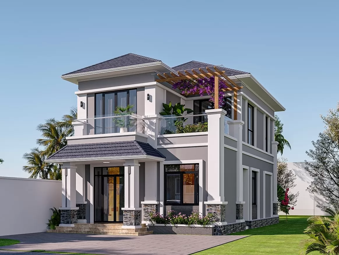 Nhà 2 tầng mái nhật 70m2 hiện đại giá rẻ