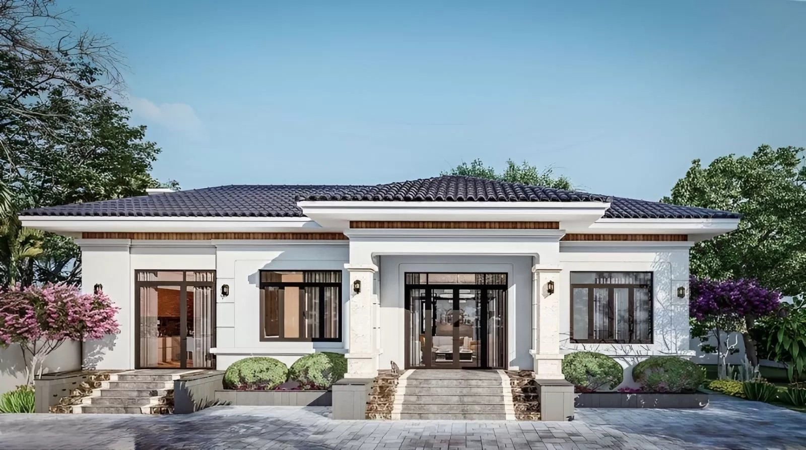 Lựa chọn sai chất liệu mặt tiền nhà rộng 10m sâu 7m