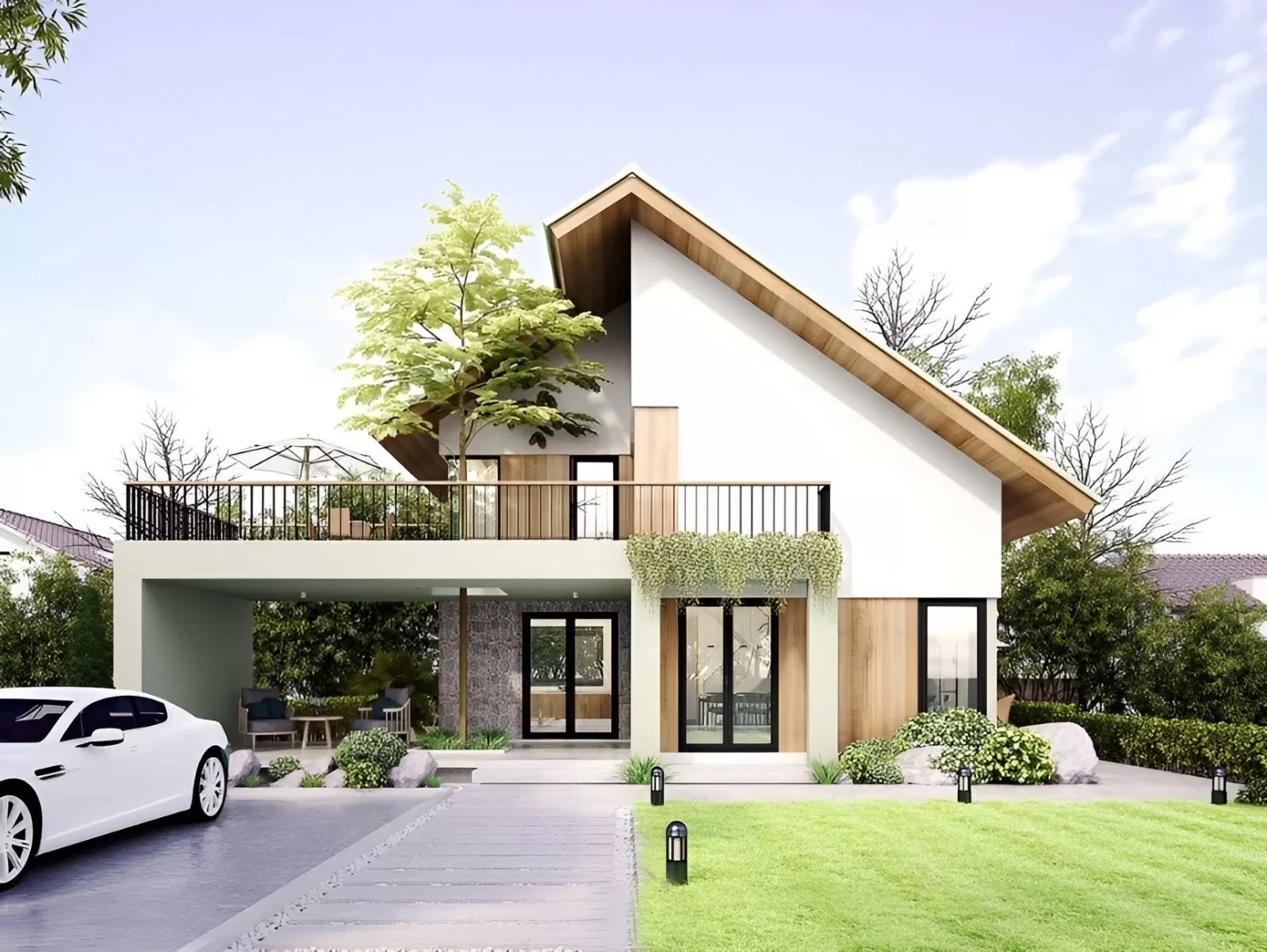 Nhà 2 tầng chữ L ngang 10m sâu 7m
