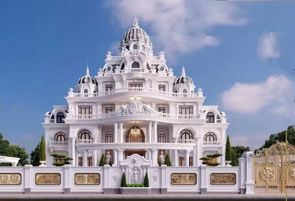 Nhà 5 tầng tân cổ điển sở hữu vẻ đẹp sang trọng cùng không gian sống tiện nghi phù hợp với phân khúc xa hoa cho giới thượng lưu