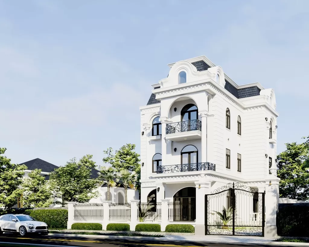 Với phong cách tân cổ điển, những hoa văn đường chỉ được chạm trổ khéo léo cùng với đó là những hệ trụ cột vuông vức tạo nét đồ sộ nguy nga… tất cả thể hiện được đẳng cấp và gu thẩm mỹ tinh tế của gia chủ