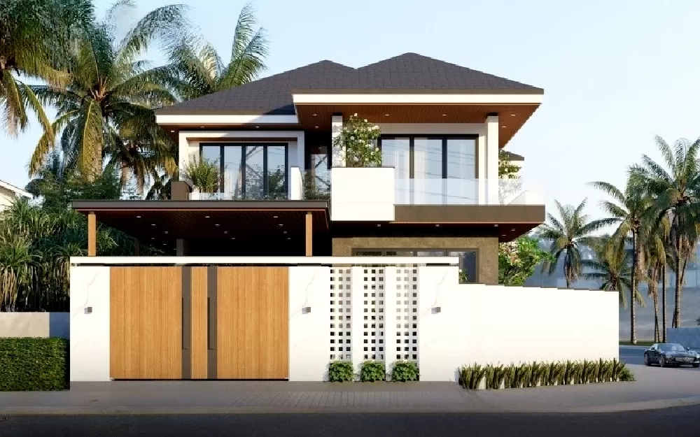 Nhà 1 trệt 1 lầu 8x15 mái nhật