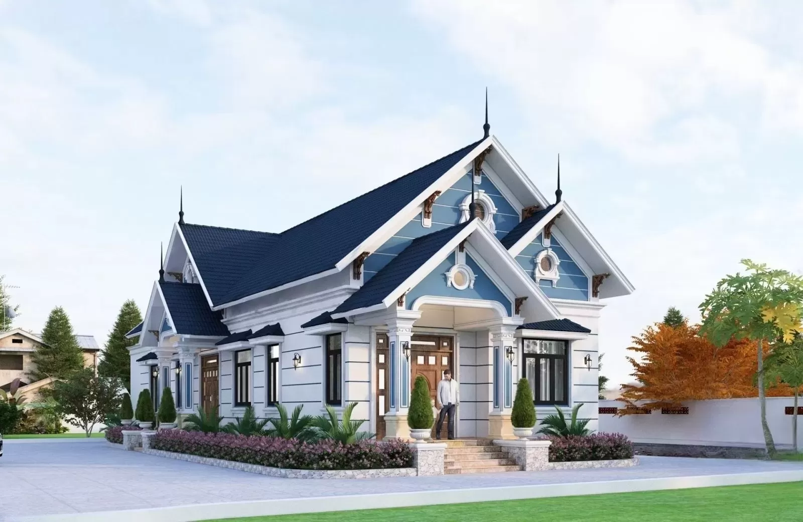 Thiết kế nhà ngang 8m dài 14m 1 tầng đang trở thành mẫu nhà cực hot và được nhiều gia đình lựa chọn. Không chỉ phủ hợp với quỹ đất ở các khu vực thành thị, ngoại ô hay thôn quê mà mẫu nhà 1 tầng 8x14m còn đáp ứng không gian sống tiện nghi, sang trọng cho gia chủ.