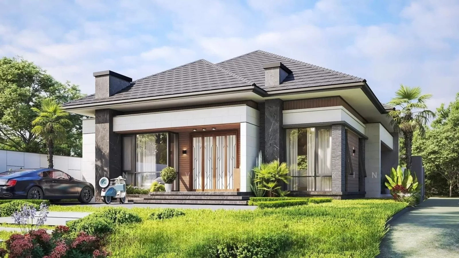 Thiết kế nhà ngang 8m dài 14m 1 tầng đang trở thành mẫu nhà cực hot và được nhiều gia đình lựa chọn. Không chỉ phủ hợp với quỹ đất ở các khu vực thành thị, ngoại ô hay thôn quê mà mẫu nhà 1 tầng 8x14m còn đáp ứng không gian sống tiện nghi, sang trọng cho gia chủ.