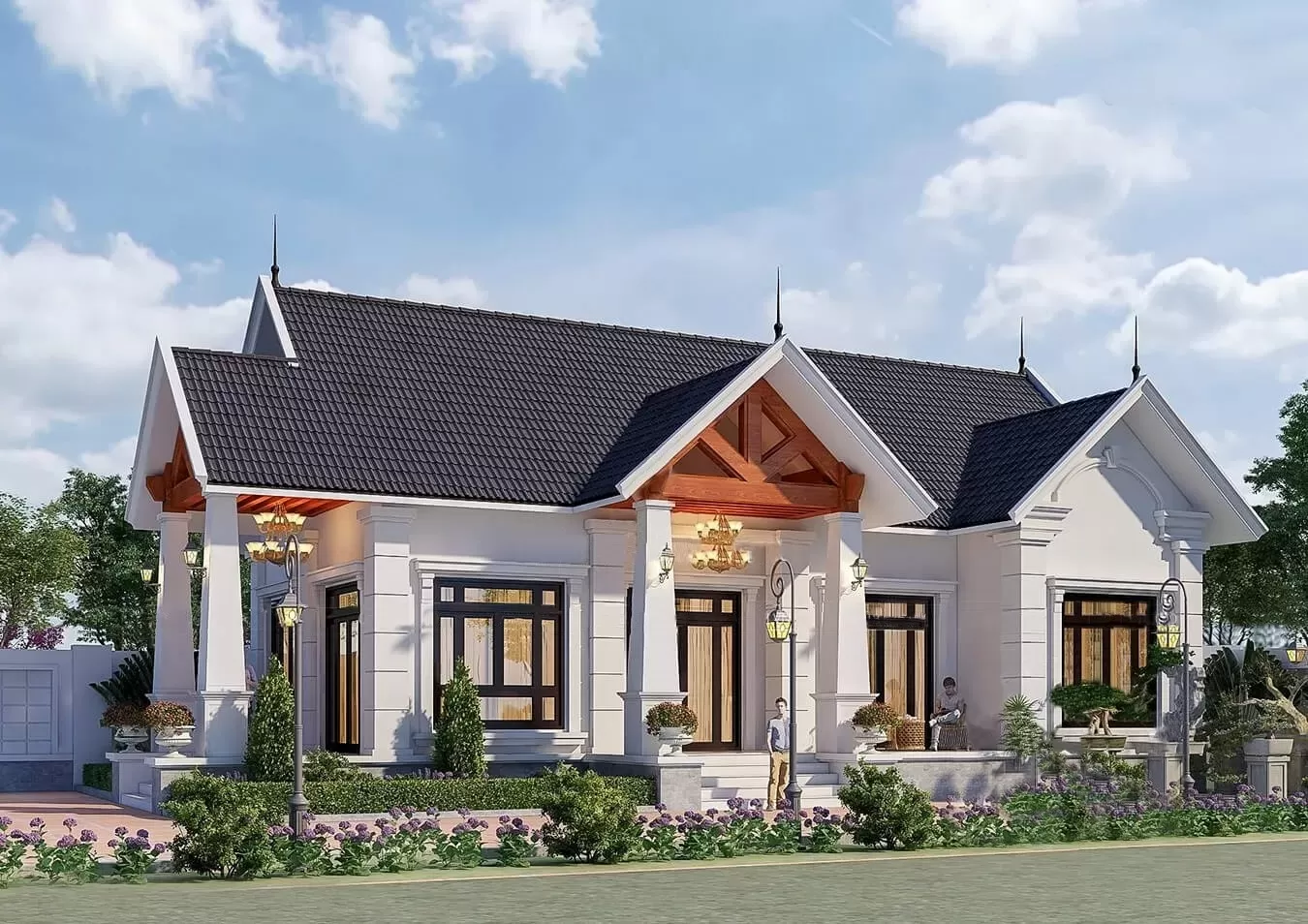 Thiết kế nhà ngang 8m dài 14m 1 tầng đang trở thành mẫu nhà cực hot và được nhiều gia đình lựa chọn. Không chỉ phủ hợp với quỹ đất ở các khu vực thành thị, ngoại ô hay thôn quê mà mẫu nhà 1 tầng 8x14m còn đáp ứng không gian sống tiện nghi, sang trọng cho gia chủ.