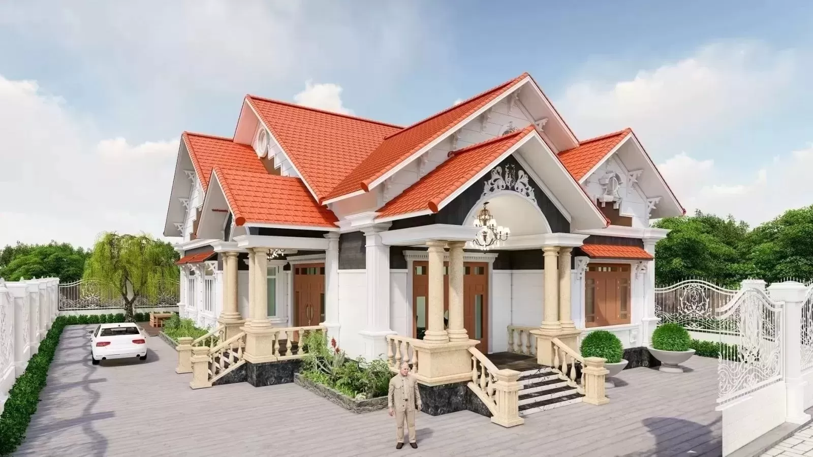 Thiết kế nhà ngang 8m dài 14m 1 tầng đang trở thành mẫu nhà cực hot và được nhiều gia đình lựa chọn. Không chỉ phủ hợp với quỹ đất ở các khu vực thành thị, ngoại ô hay thôn quê mà mẫu nhà 1 tầng 8x14m còn đáp ứng không gian sống tiện nghi, sang trọng cho gia chủ.