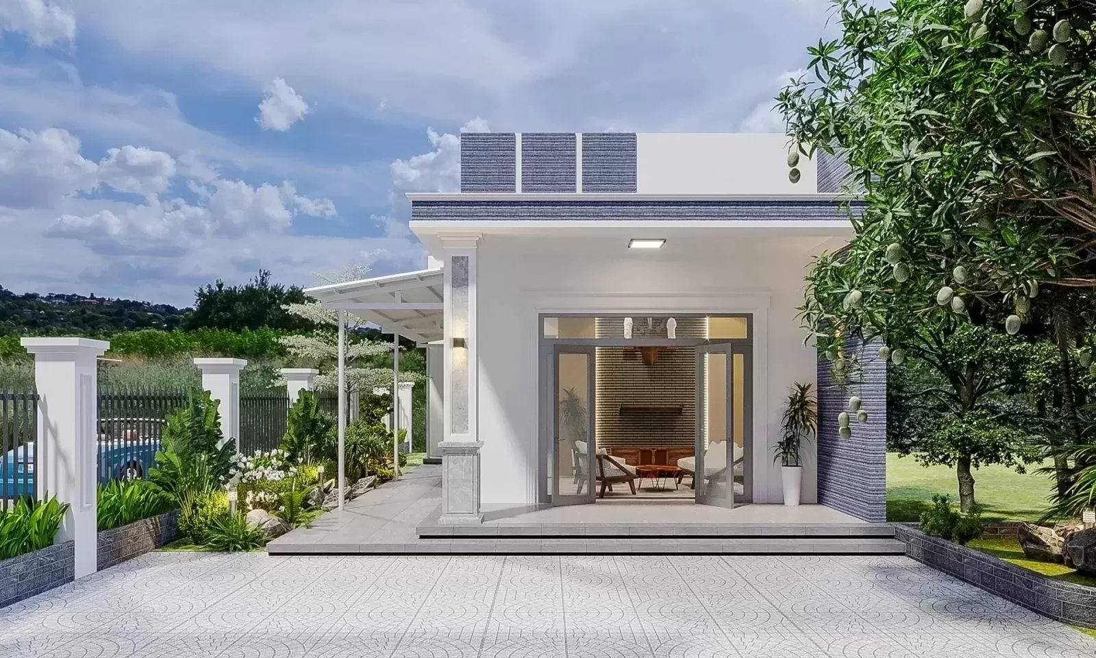 Thiết kế nhà ngang 8m dài 14m 1 tầng đang trở thành mẫu nhà cực hot và được nhiều gia đình lựa chọn. Không chỉ phủ hợp với quỹ đất ở các khu vực thành thị, ngoại ô hay thôn quê mà mẫu nhà 1 tầng 8x14m còn đáp ứng không gian sống tiện nghi, sang trọng cho gia chủ.