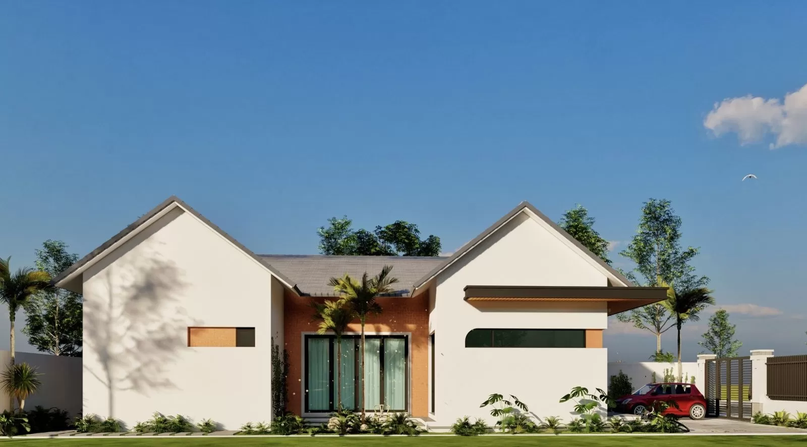 Nhà vườn 1.5 tầng thường có diện tích từ 70m2 trở lên