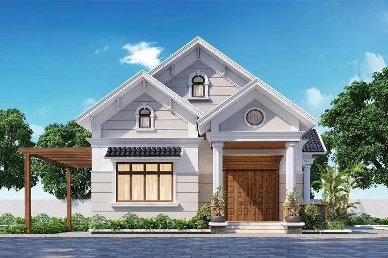 Nhà sân vườn 1.5 tầng 3 phòng ngủ