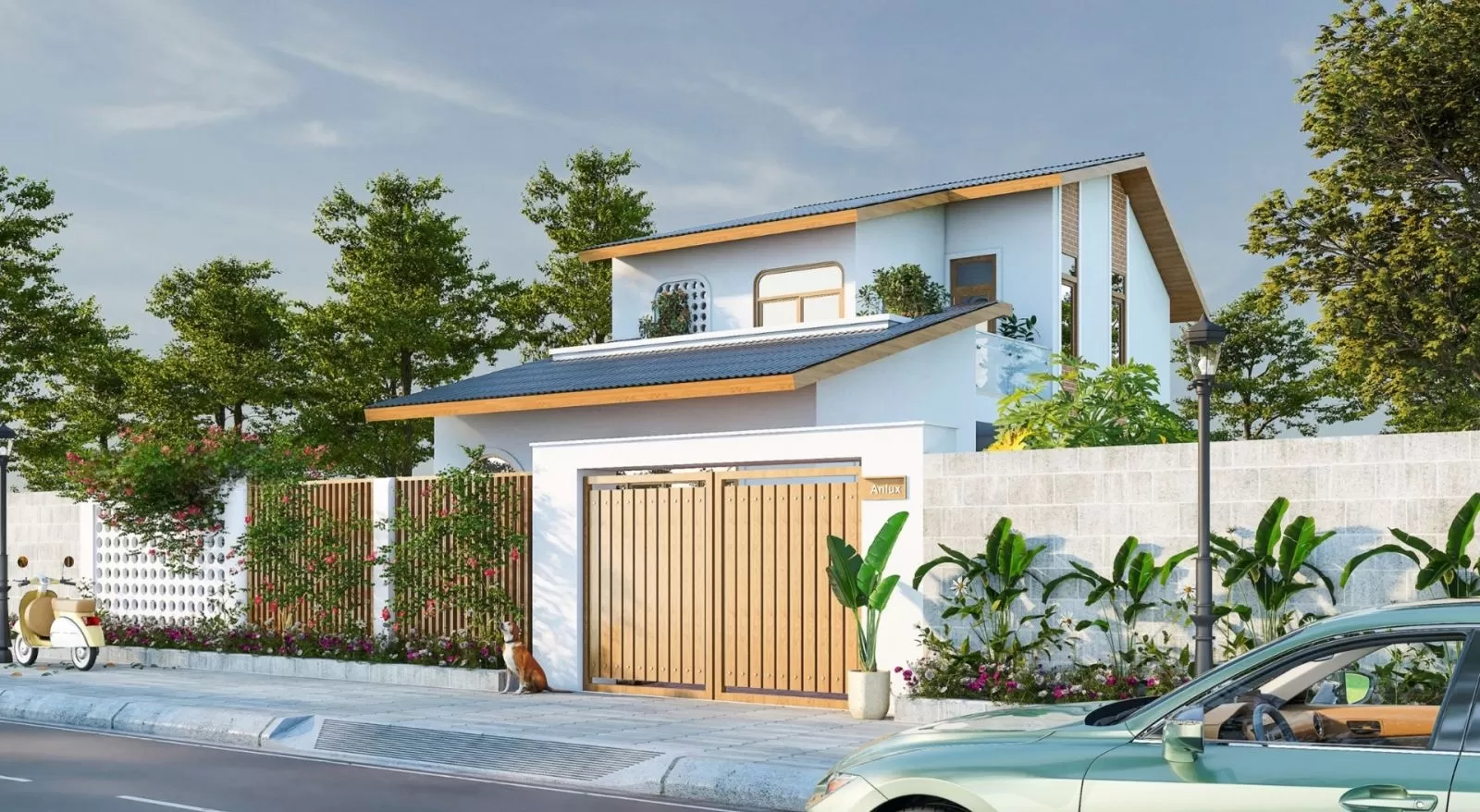 Nhà sân vườn 1.5 tầng giá rẻ