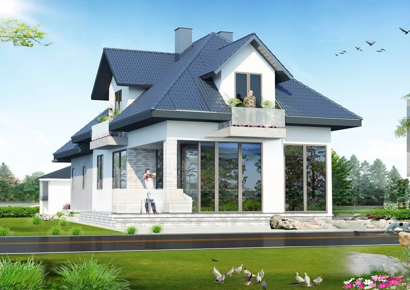 Những ý tưởng thiết kế nhà 1.5 tầng đẹp hiện đại được yêu thích nhất