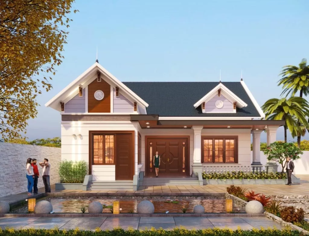 Thiết kế nhà vuông 8x10 1 tầng giúp tối ưu hóa không gian sống