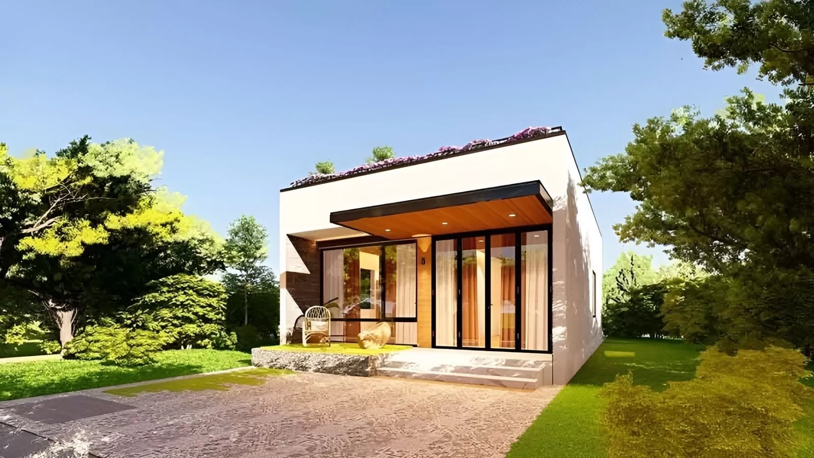 Mẫu thiết kế nhà 1 tầng 8x10m hiện đại