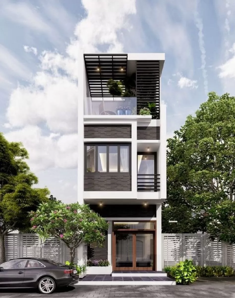 Mẫu nhà phố 3 tầng 70m2 đẹp