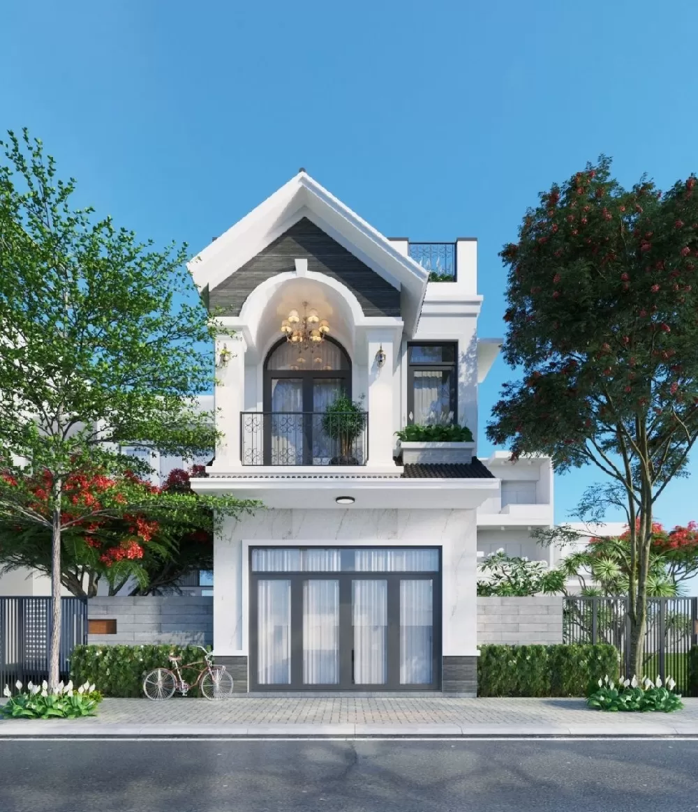Mẫu thiết kế nhà 70m2 mái thái 3 phòng ngủ
