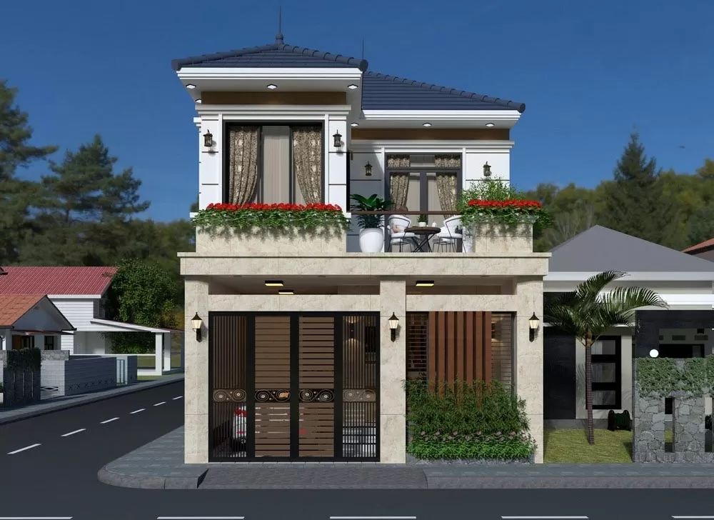 Thiết kế nhà 70m2 3 phòng ngủ