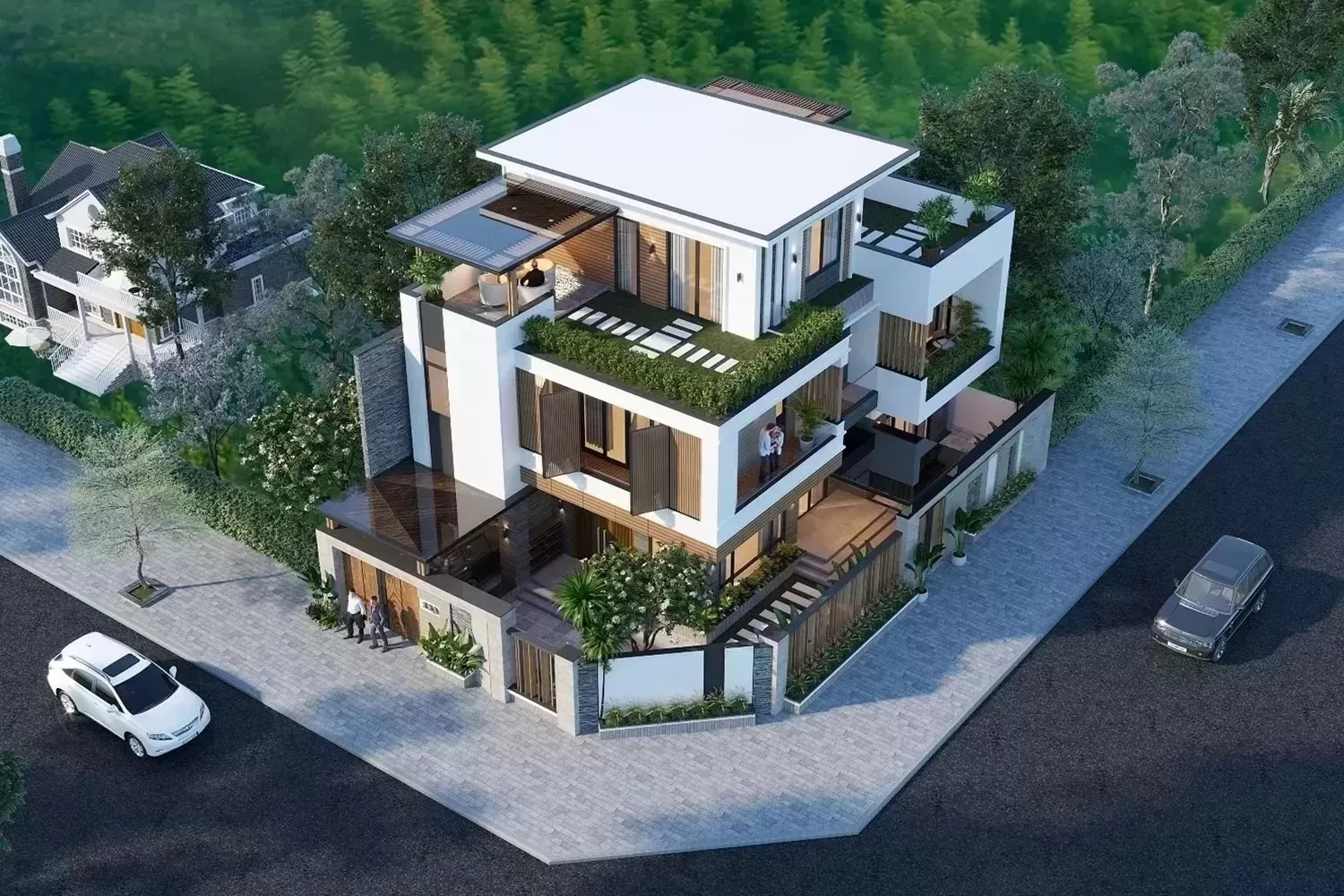 Biệt thự 3 tầng 6 phòng ngủ được nhiều người lựa chọn xây dựng đặc biệt những gia đình có đông thành viên. Theo đó mẫu nhà này đáp ứng đầy đủ chức năng cần thiết đảm bảo sự tiện nghi và thoải mái trong quá trình sinh hoạt.