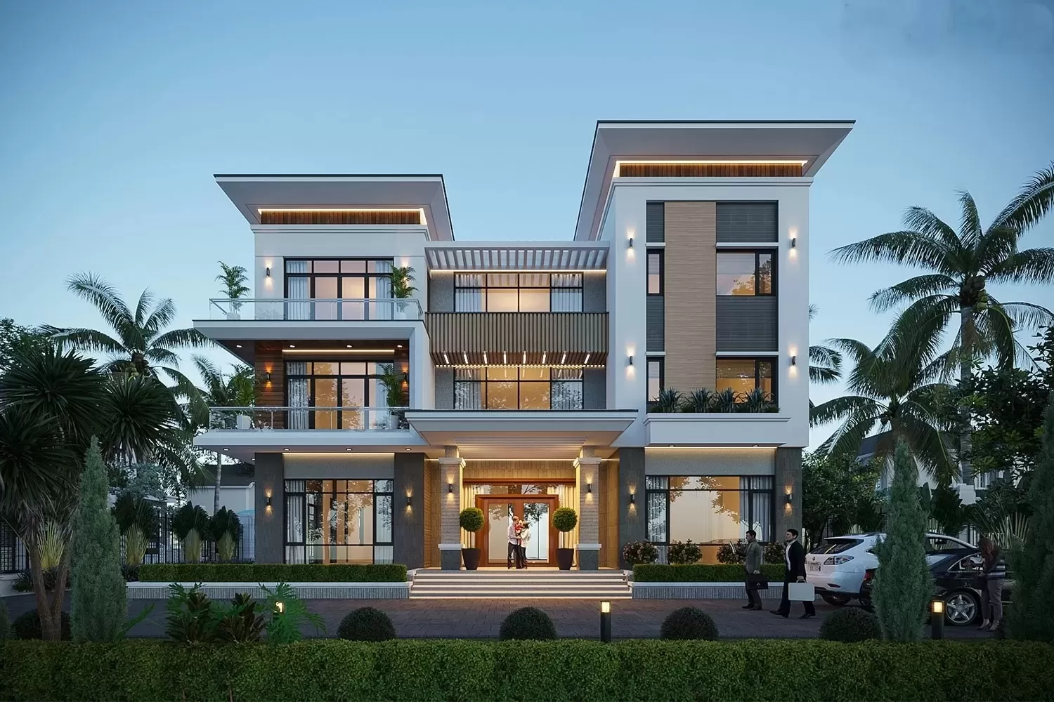 Biệt thự 3 tầng 6 phòng ngủ được nhiều người lựa chọn xây dựng đặc biệt những gia đình có đông thành viên. Theo đó mẫu nhà này đáp ứng đầy đủ chức năng cần thiết đảm bảo sự tiện nghi và thoải mái trong quá trình sinh hoạt.