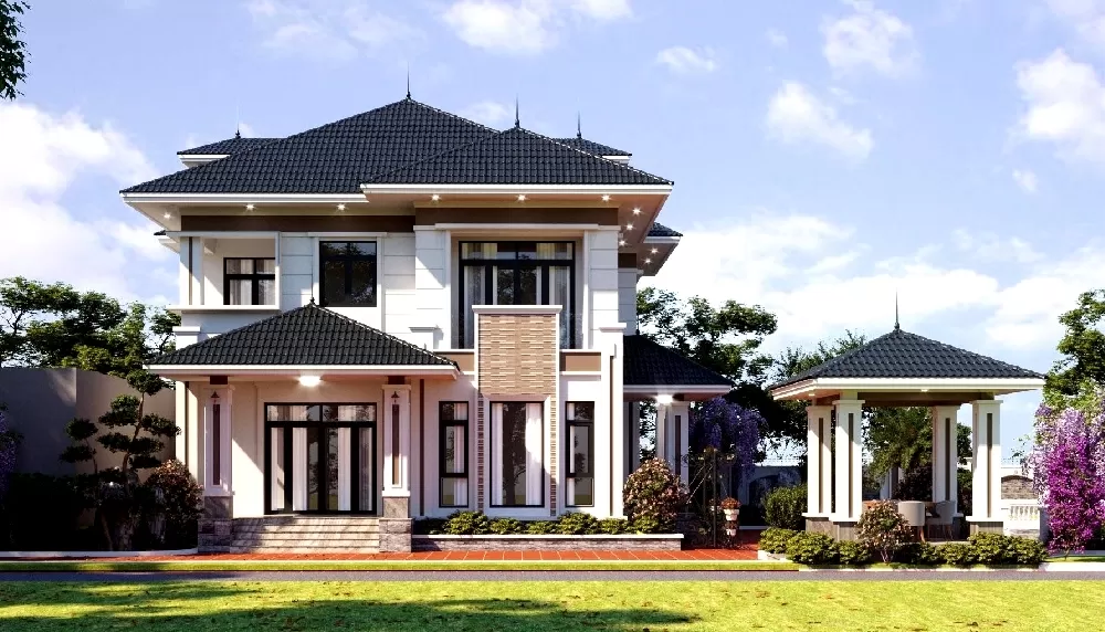 Mẫu nhà 2 tầng đẹp kiểu nhà vườn
