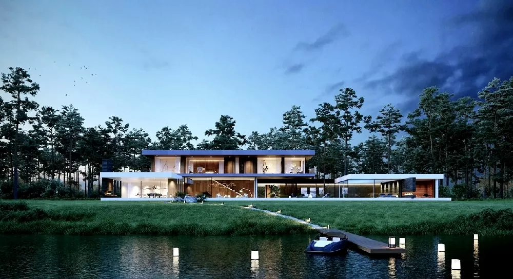 Căn biệt thự nghỉ dưỡng độc đáo bên hồ
