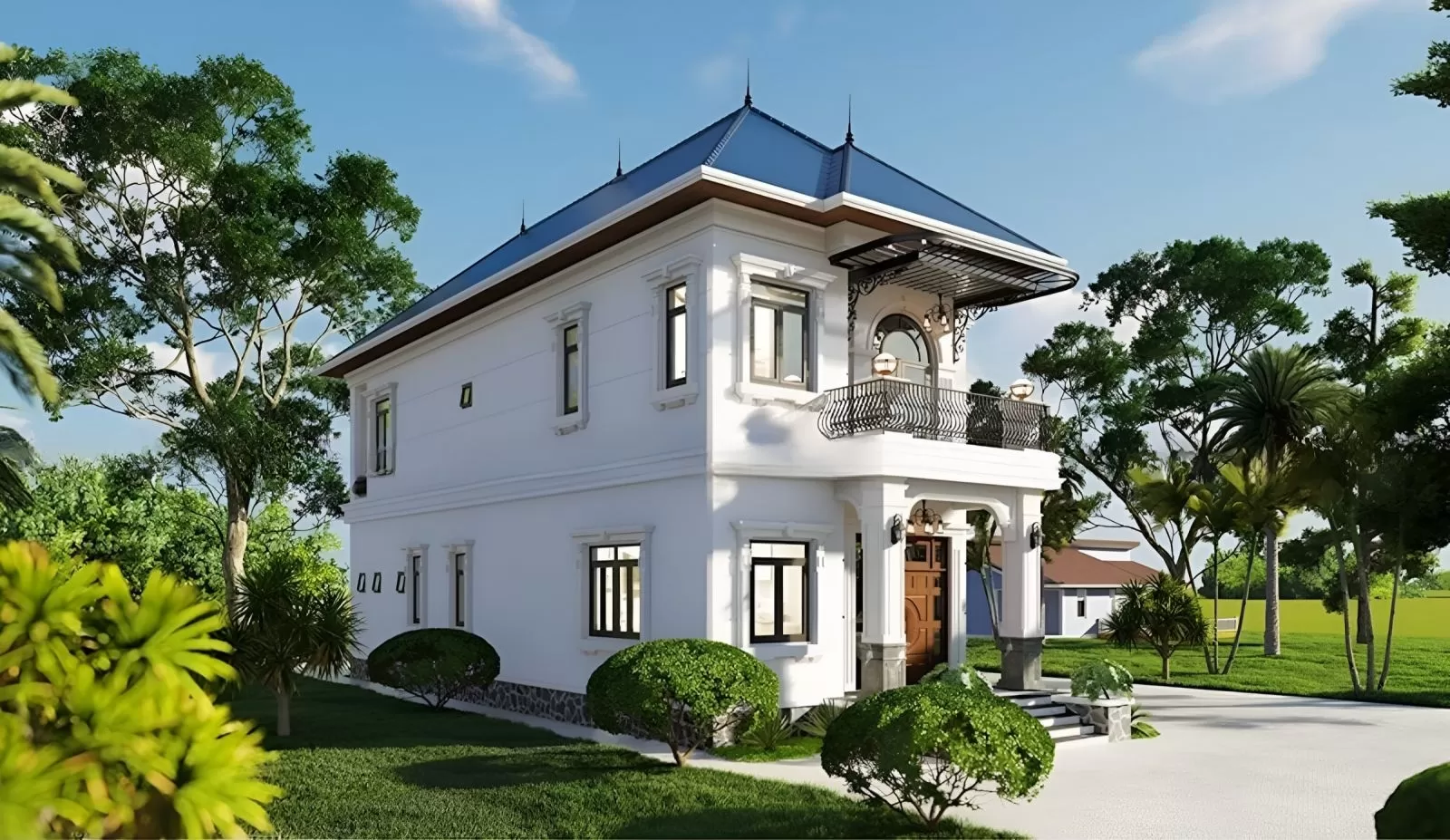 Bản vẽ thiết kế nhà 8x20m 3 phòng ngủ 1 phòng khách