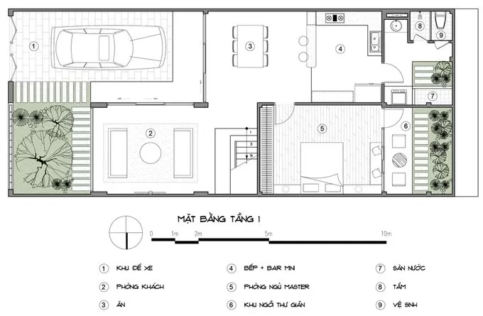 Phối cảnh nội thất tầng 1