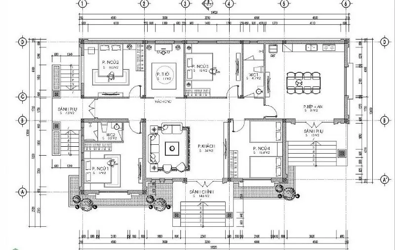 Bản vẽ thiết kế các phòng nội thất