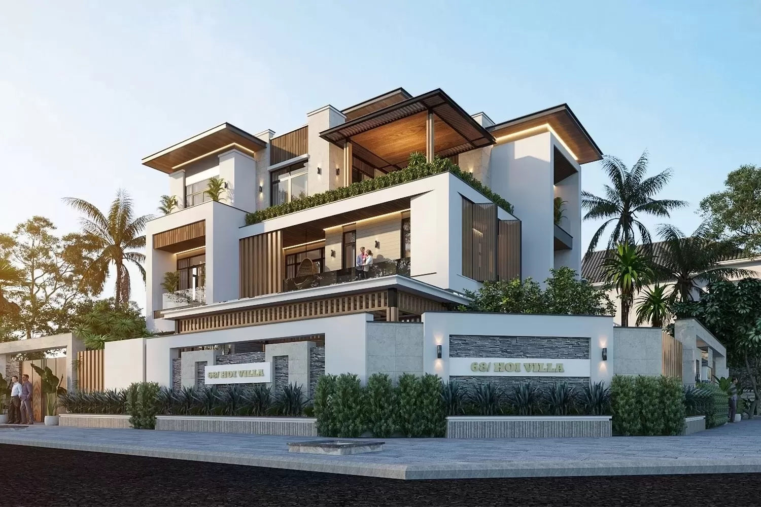 Biệt thự 2 mặt tiền được nhiều người đánh giá cao vì diện tích mặt tiền của loại hình nhà ở này rộng rãi, xây dựng kiến trúc đa dạng đẹp mắt