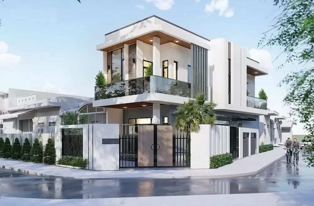 Biệt thự 2 mặt tiền được nhiều người đánh giá cao vì diện tích mặt tiền của loại hình nhà ở này rộng rãi, xây dựng kiến trúc đa dạng đẹp mắt