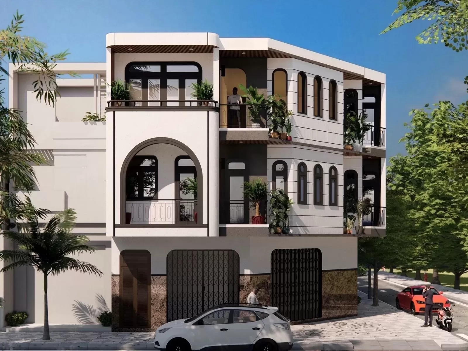 Biệt thự 2 mặt tiền được nhiều người đánh giá cao vì diện tích mặt tiền của loại hình nhà ở này rộng rãi, xây dựng kiến trúc đa dạng đẹp mắt