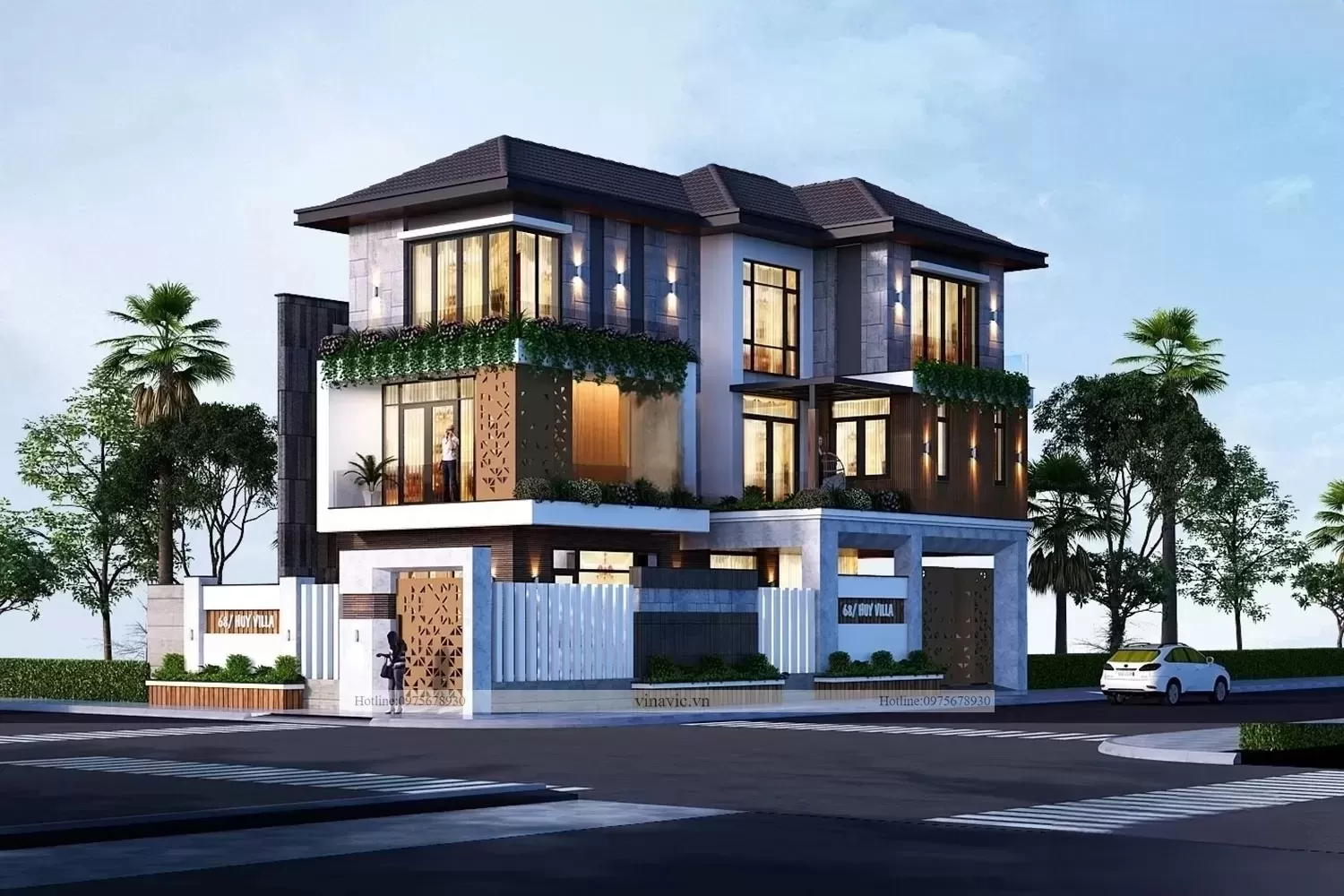 Biệt thự 2 mặt tiền được nhiều người đánh giá cao vì diện tích mặt tiền của loại hình nhà ở này rộng rãi, xây dựng kiến trúc đa dạng đẹp mắt