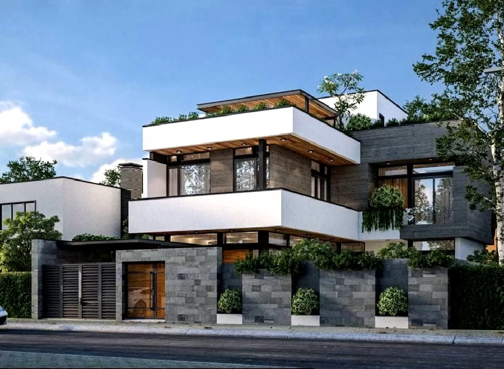 Biệt thự chữ l có nhiều tiện ích
