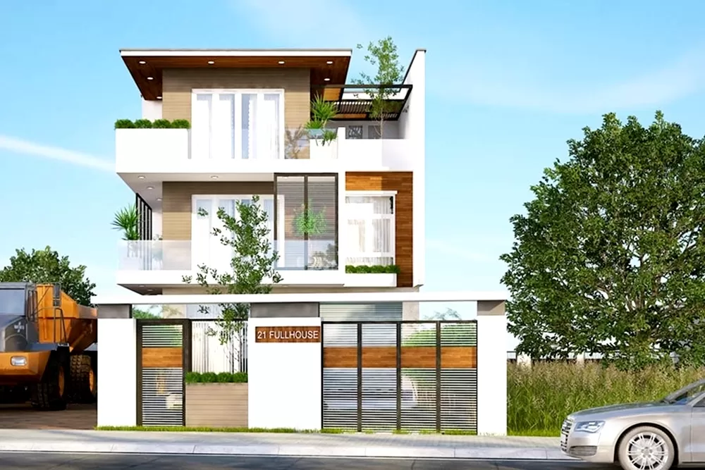Ánh sáng tự nhiên được tận dụng thông qua cửa sổ lớn và kính cường lực