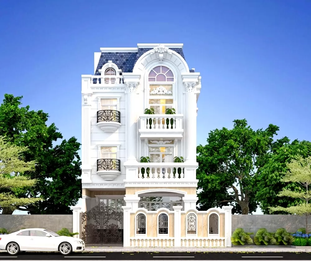 Kiến trúc tân cổ điển cho nhà 4 phòng ngủ