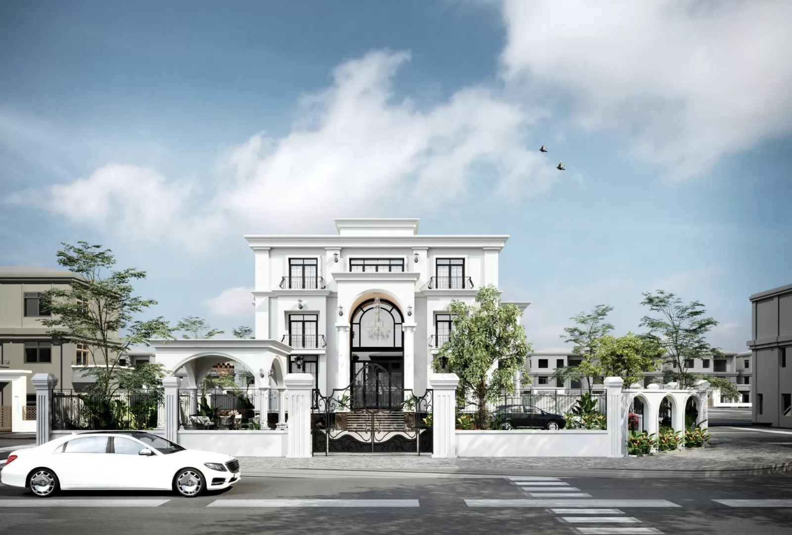 Không gian và diện tích đất là yếu tố quan trọng khi chọn mẫu thiết kế nhà phố tân cổ điển đẹp