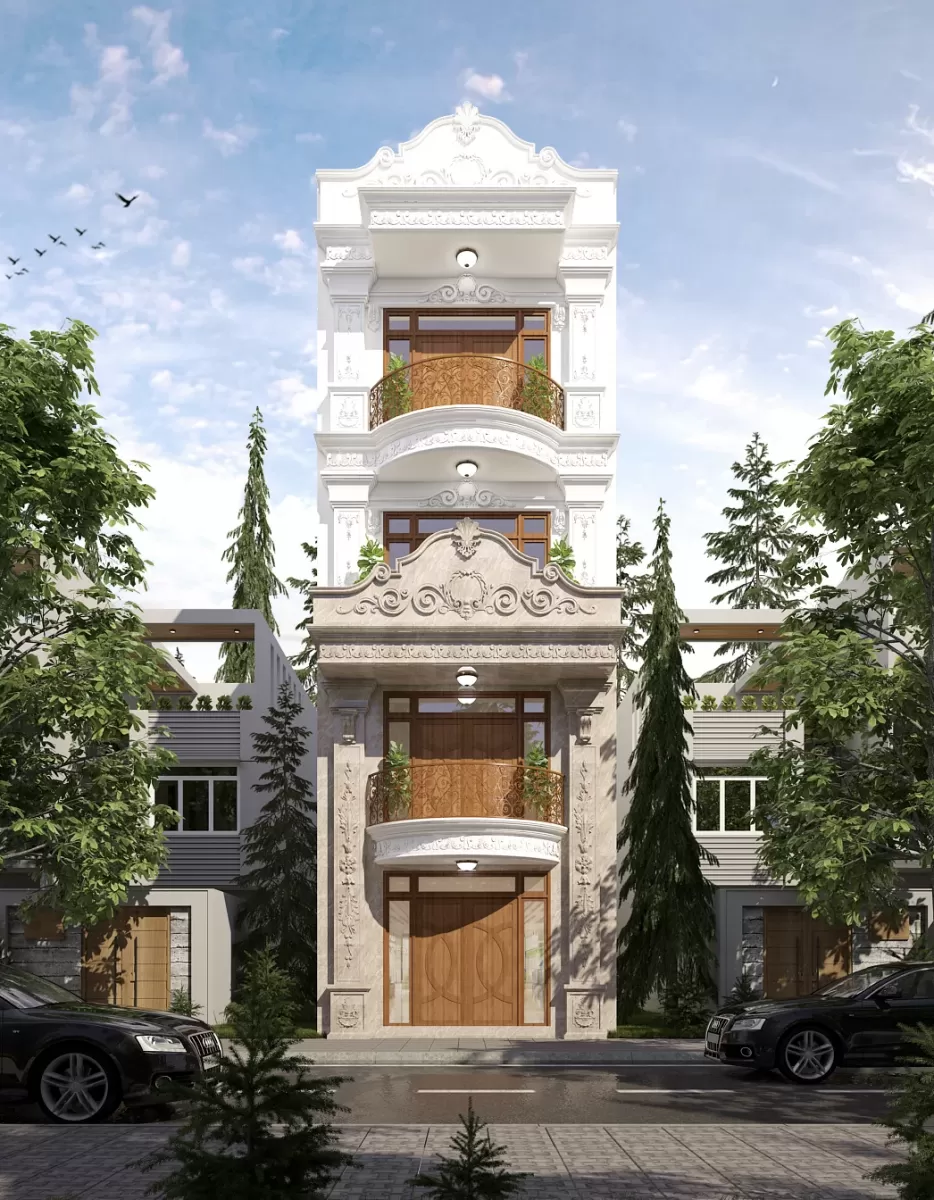 Bố trí công năng biệt thự phố 4 tầng khoa học