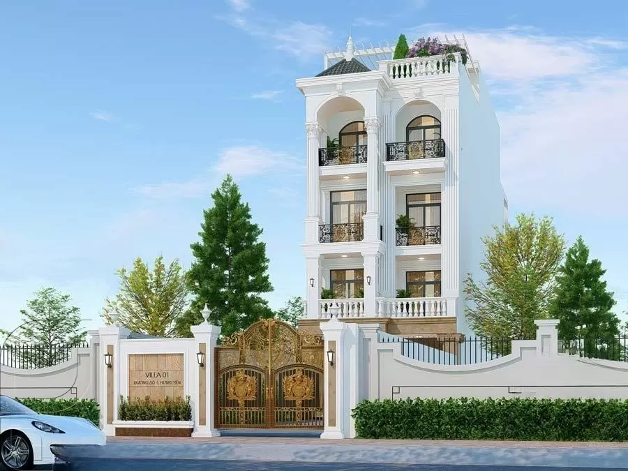 Đường nét kiến trúc hài hòa trong mẫu nhà ống cao cấp