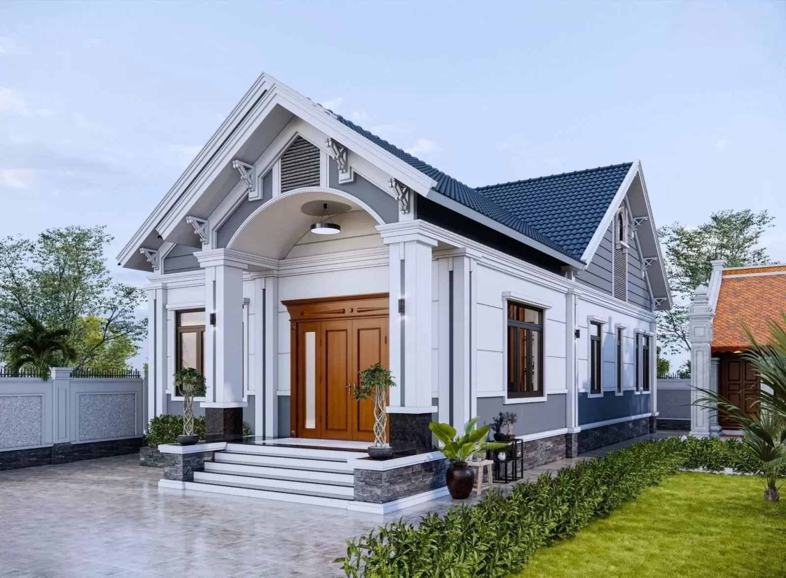 Bản vẽ thiết kế nhà cấp 4 mái thái giá rẻ tại Hà Nam