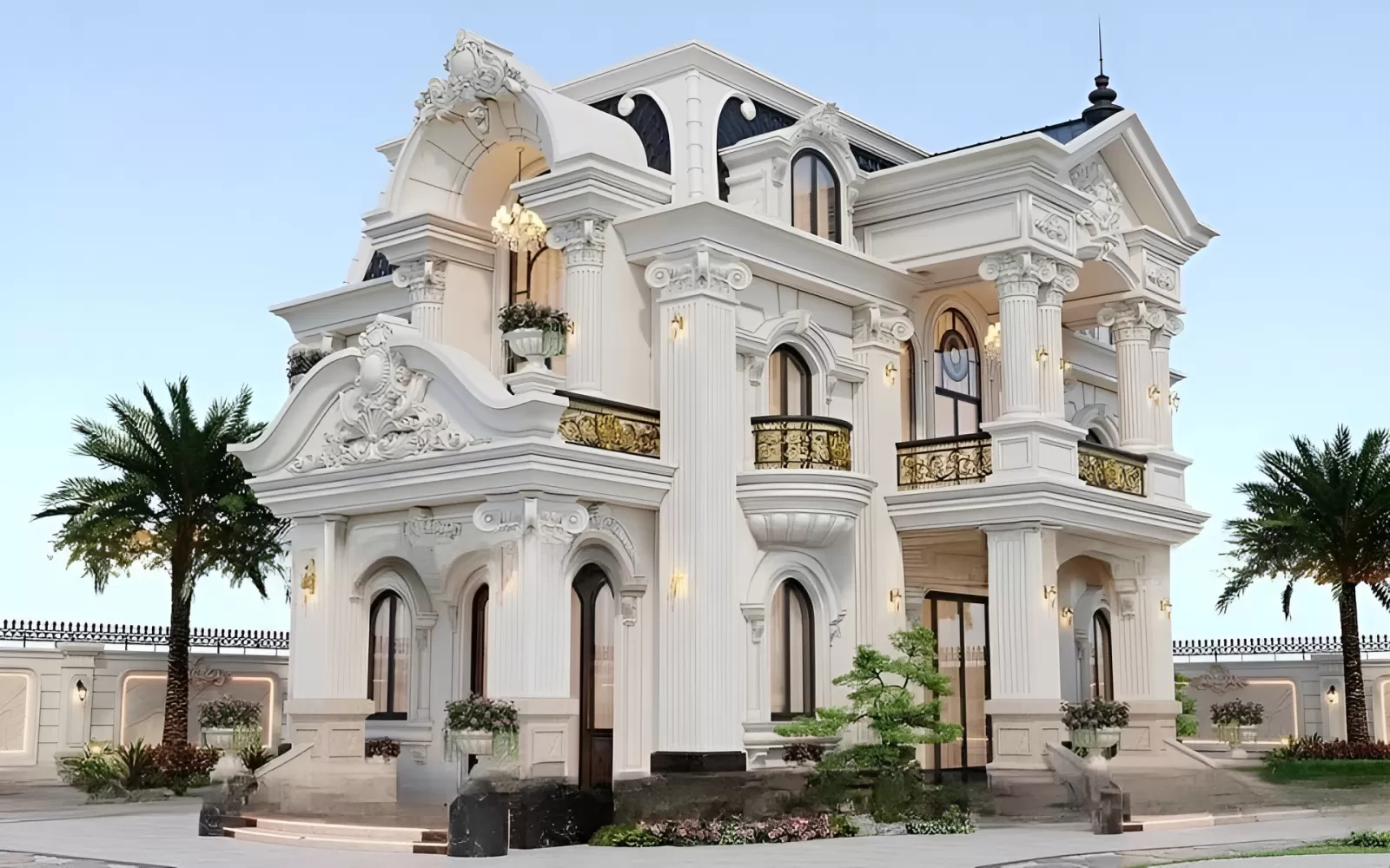 Kiến trúc biệt thự lâu đài Hà Nam phong cách cổ điển