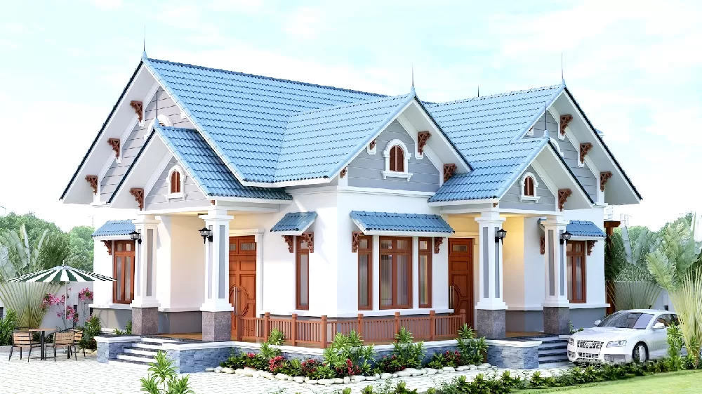 Thiết kế nhà 1 tầng đầy đủ tiện nghi