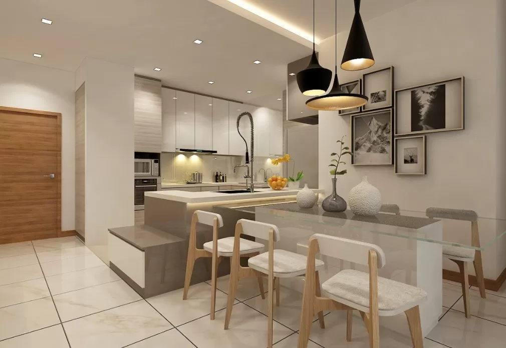 Trang trí những bộ bàn ghế ăn đơn giản, có từ 6 chỗ ngồi trở lên
