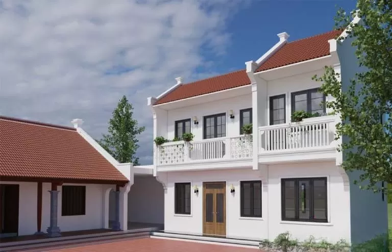 Mẫu nhà khung thép đẹp 2 tầng mang đến không gian sống đẳng cấp và tiện nghi. Kiểu nhà nay thường được thiết kế tinh tế với các cửa sổ lớn để tận hưởng ánh sáng tự nhiên