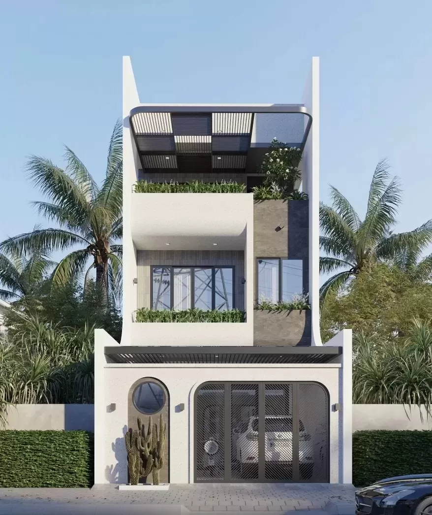 Chọn lựa 25 mẫu nhà ống 2 tầng 1 tum 3 phòng ngủ đẹp 2023