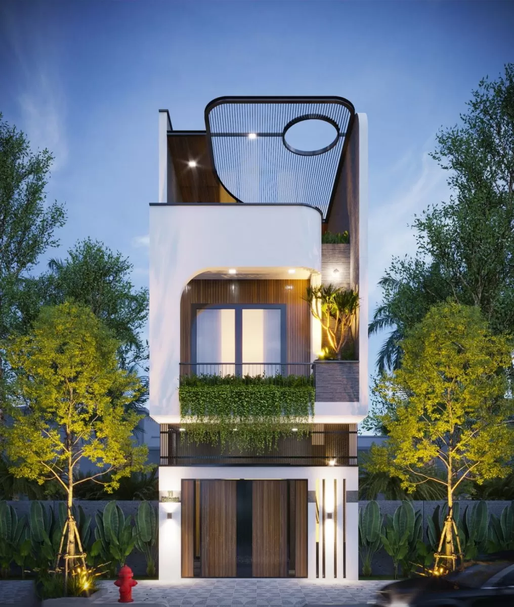 Chọn lựa 25 mẫu nhà ống 2 tầng 1 tum 3 phòng ngủ đẹp 2023