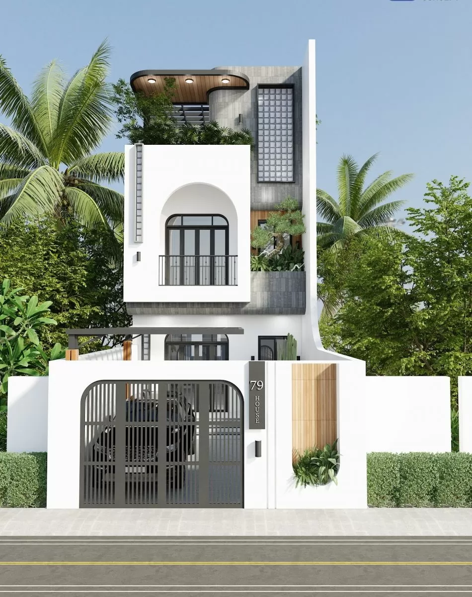 Chọn lựa 25 mẫu nhà ống 2 tầng 1 tum 3 phòng ngủ đẹp 2023