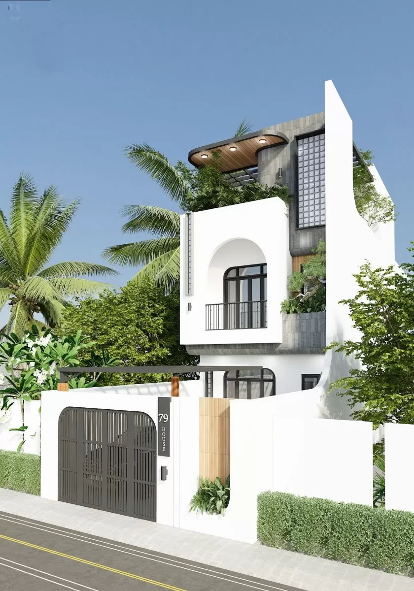 Chọn lựa 25 mẫu nhà ống 2 tầng 1 tum 3 phòng ngủ đẹp 2023